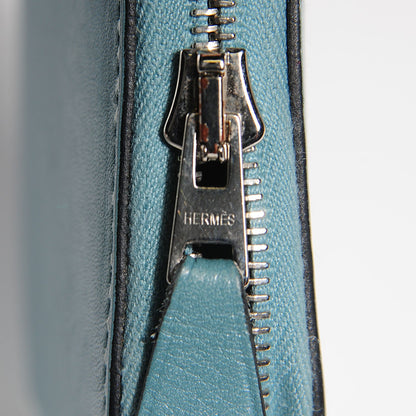 Hermes Tadelakt Compact Azap Wallet Ciel 10 of 11