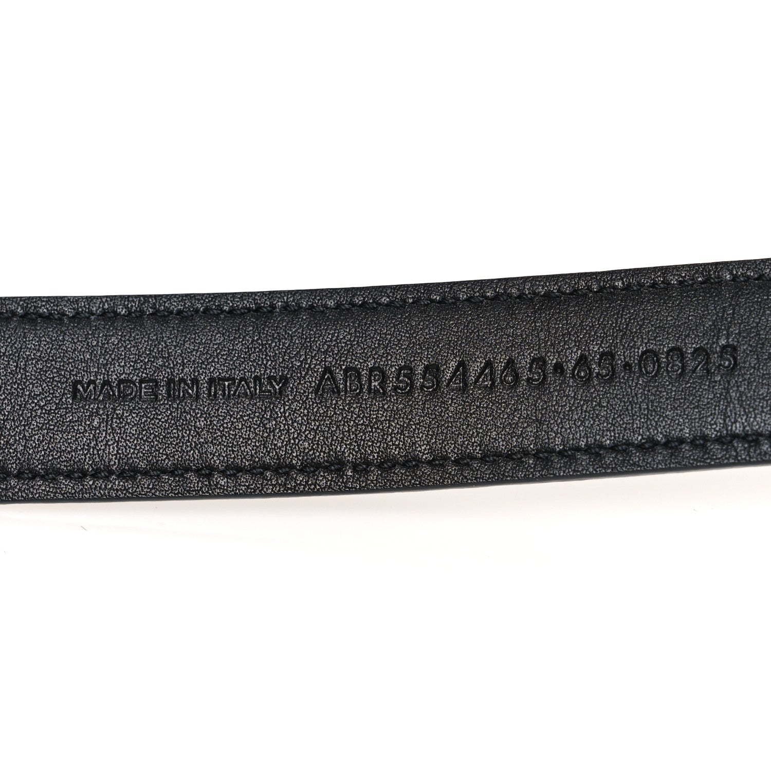 Saint Laurent Grained Calfskin Monogram Square Buckle Belt 65 26 Black 6 of 6