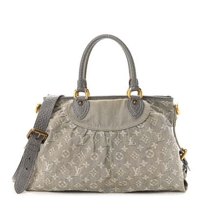 Louis Vuitton Denim Neo Cabby MM Grey 1 of 10