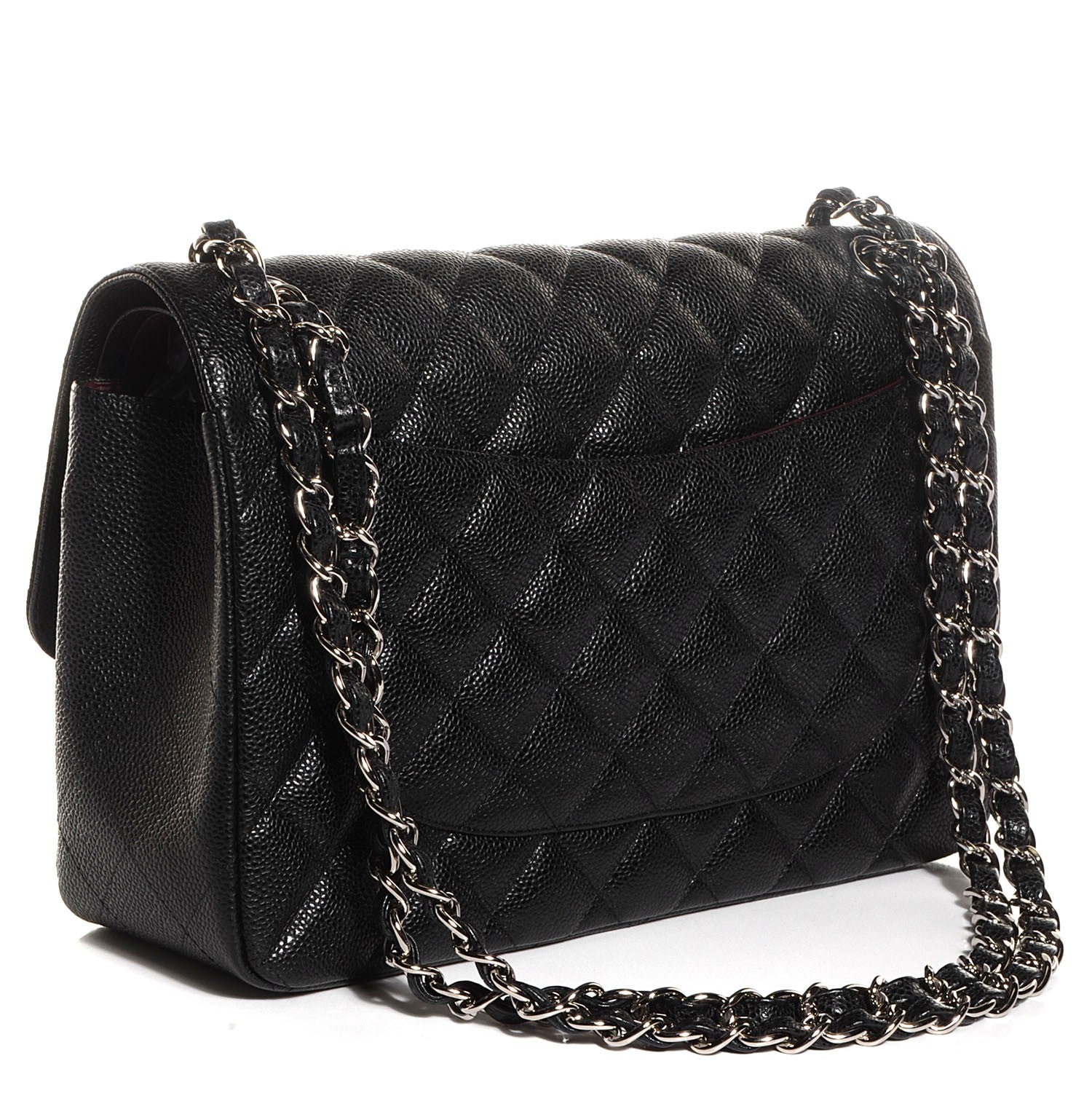 Chanel Caviar Quilted Jumbo Double Flap Black 3 of 10