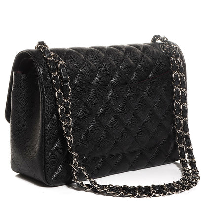 Chanel Caviar Quilted Jumbo Double Flap Black 3 of 10
