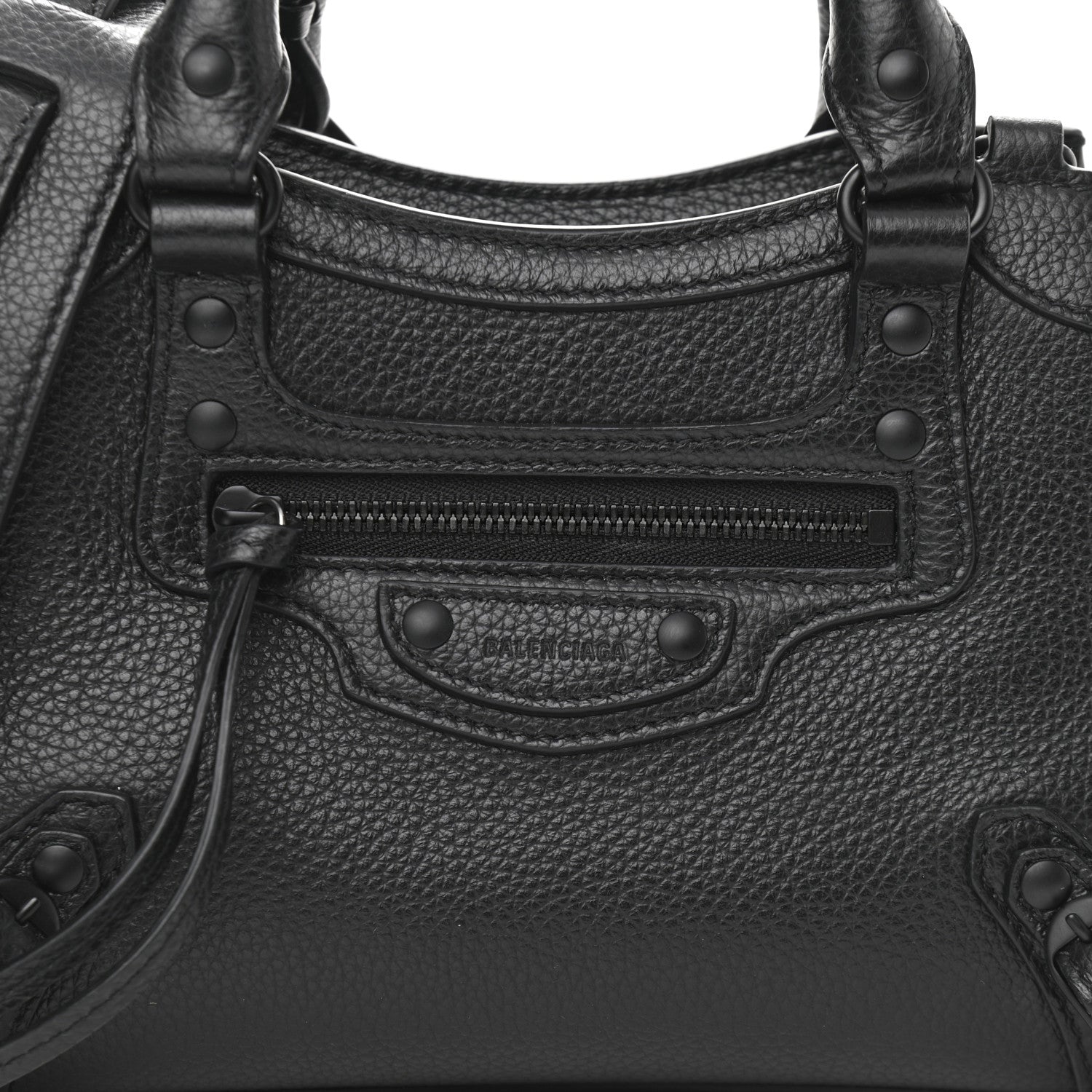 Balenciaga Grained Calfskin Neo Classic Black Hardware Mini City Black 9 of 11