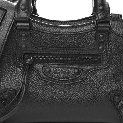 Balenciaga Grained Calfskin Neo Classic Black Hardware Mini City Black 9 of 11