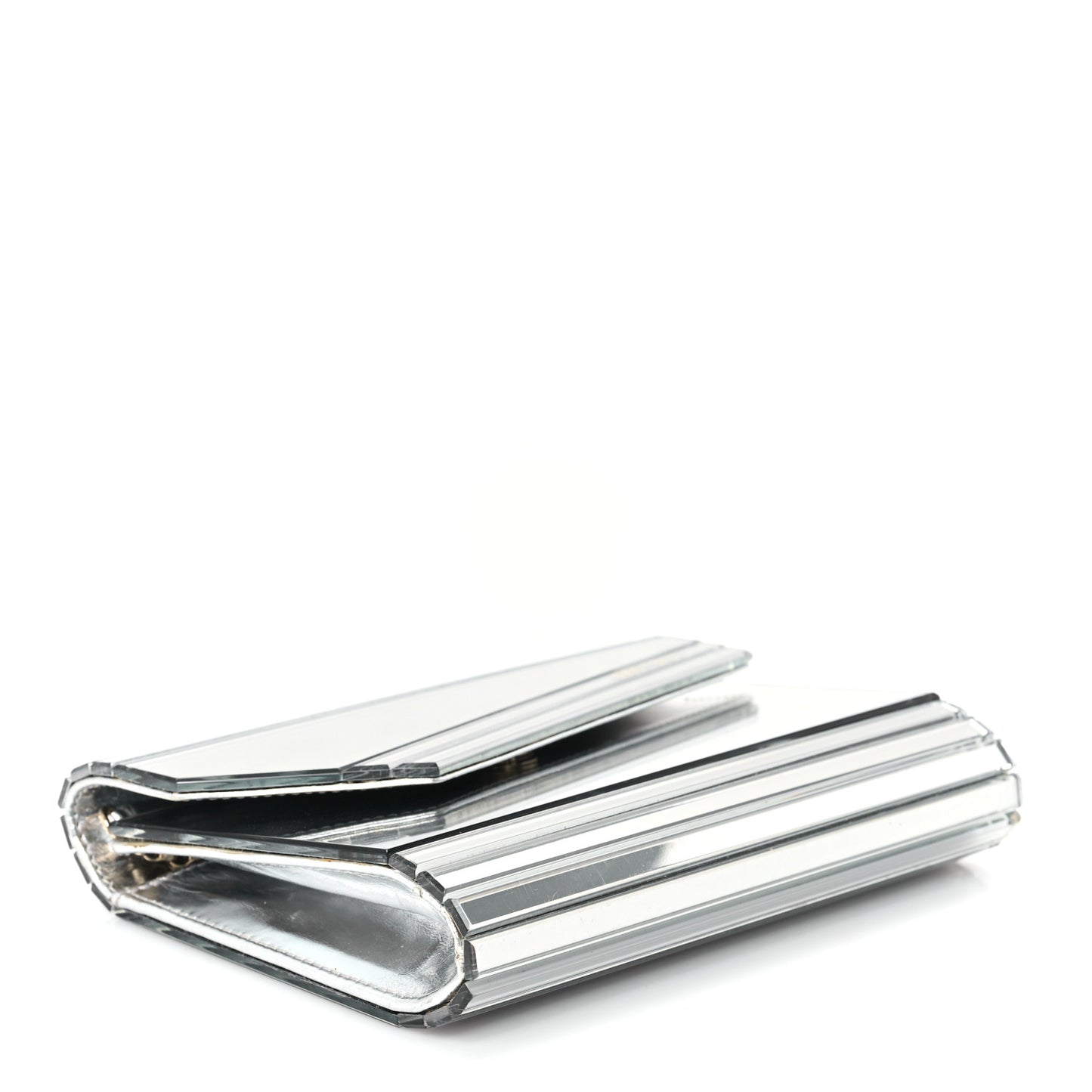 Acrylic Candy Mirror Clutch Silver