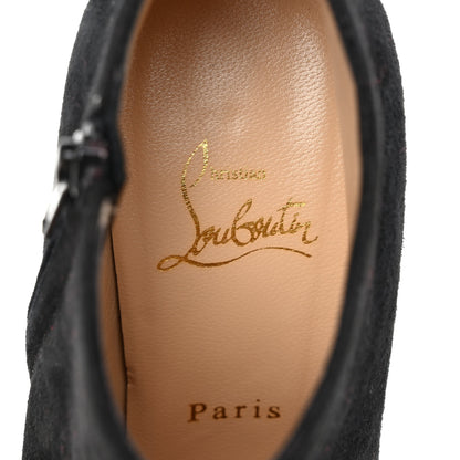 Christian Louboutin Suede Bellissima 100 Ankle Boots 36.5 Black 7 of 8