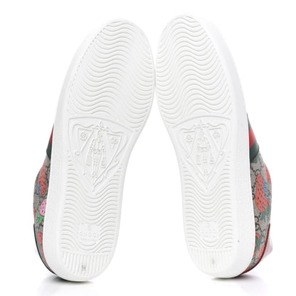 Gucci GG Supreme Monogram Strawberry Web Womens Ace Sneakers 39 Beige Multicolor Red Green 5 of 9