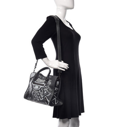 Balenciaga Agneau Arena Graffiti All Over Classic Hardware City Gris Fossile White 2 of 8