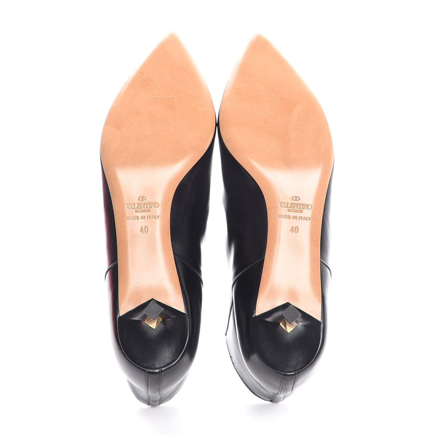 Calfskin Pointed Toe Ankle BBoots 40 Black