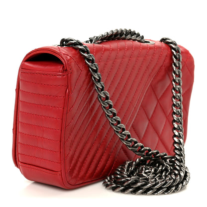 Chanel Glazed Calfskin Quilted Small Coco Boy Flap Red 3 of 10