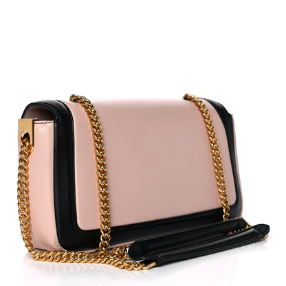 Fendi Nappa Apolo Bi-Color Chain Baguette Rosa Quarzo Black 3 of 14