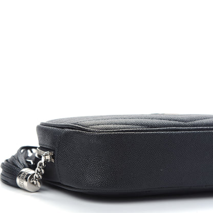 Saint Laurent Grain De Poudre Matelasse Monogram Mini Lou Camera Bag Black 7 of 8