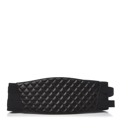 Chanel Lambskin Quilted Wide Belt M Black 1 of 7