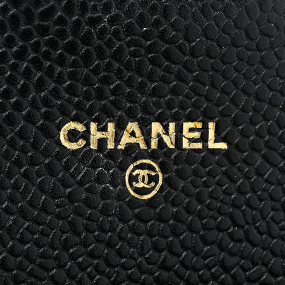 Chanel Caviar Quilted Large Gusset Flap Wallet Black 9 of 13