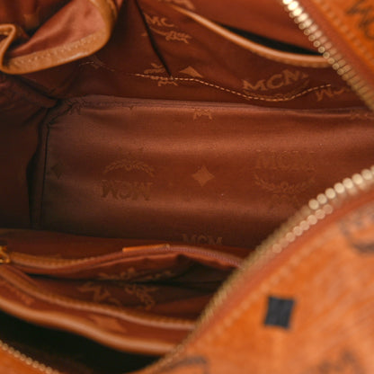 MCM Visetos Small Sprinkle Stud Stark Backpack Cognac 5 of 8