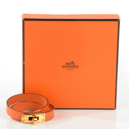Hermes Box Kelly Double Tour Bracelet S Orange 7 of 7