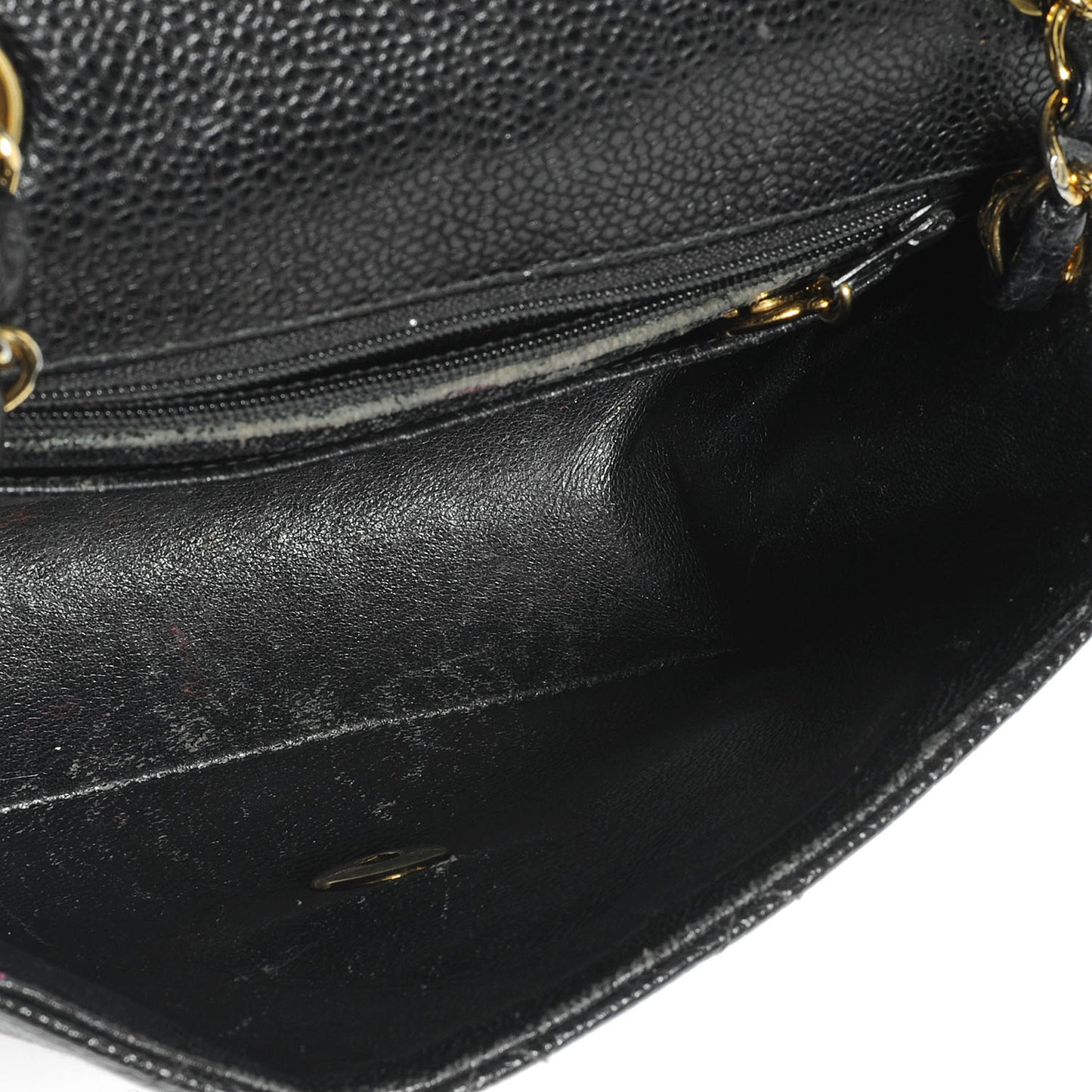 Caviar Quilted Mini Flap Black