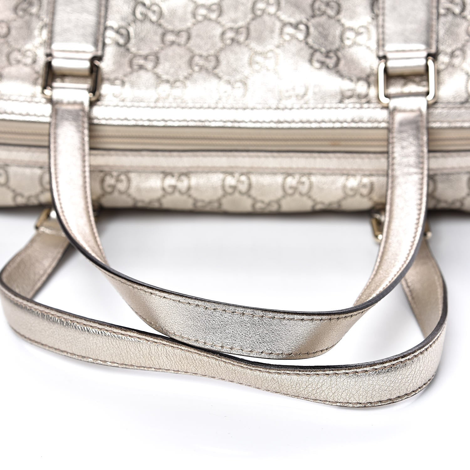 Gucci Metallic Guccissima Boston Gold 8 of 12