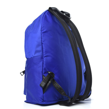 Versace Nylon 90's Vintage Logo Backpack Blue 2 of 7
