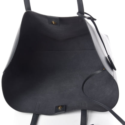 Saint Laurent Calfskin Large Shopping Tote Deep Marine 5 of 8