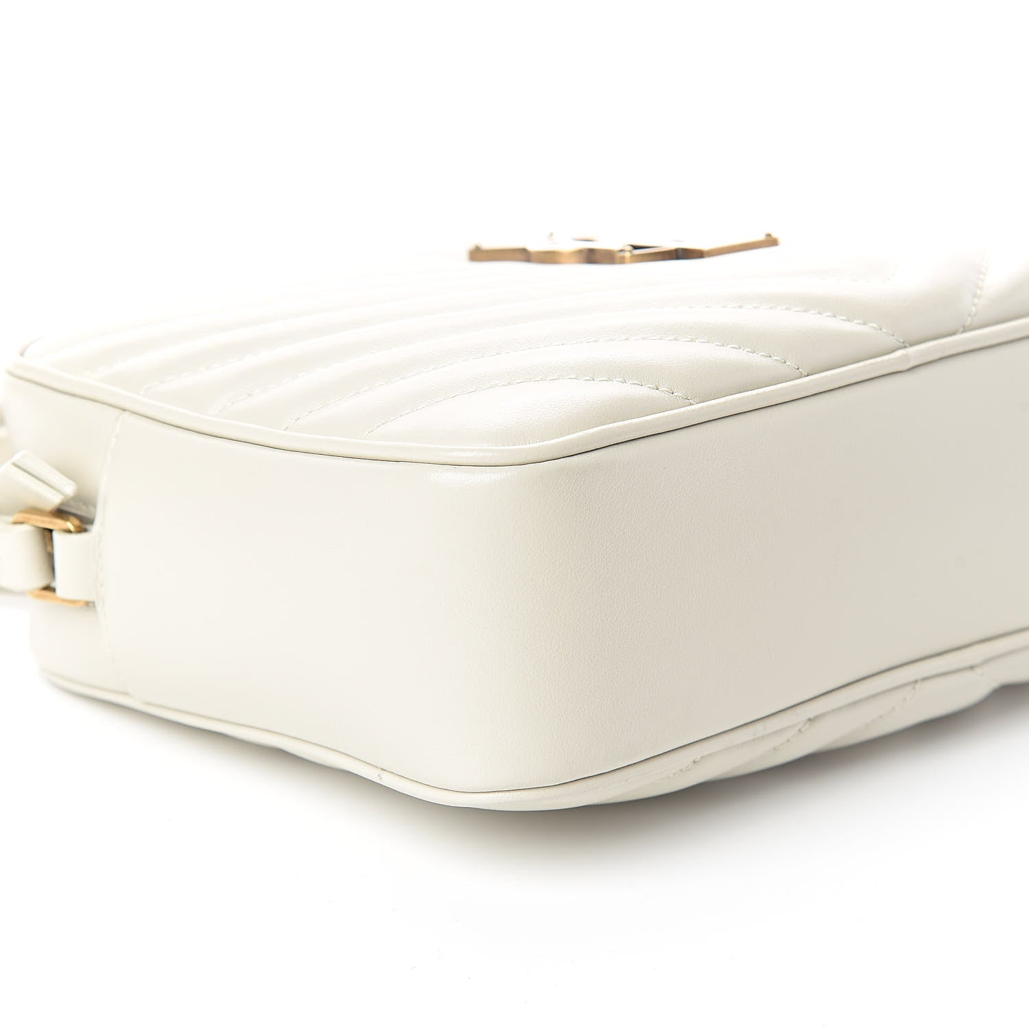 Saint Laurent Calfskin Matelasse Monogram Lou Camera Bag Crema Soft 7 of 8