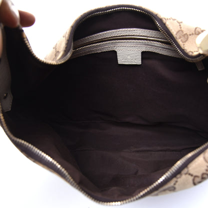 Gucci Monogram Medium Horsebit Chain Hobo Off White 5 of 10