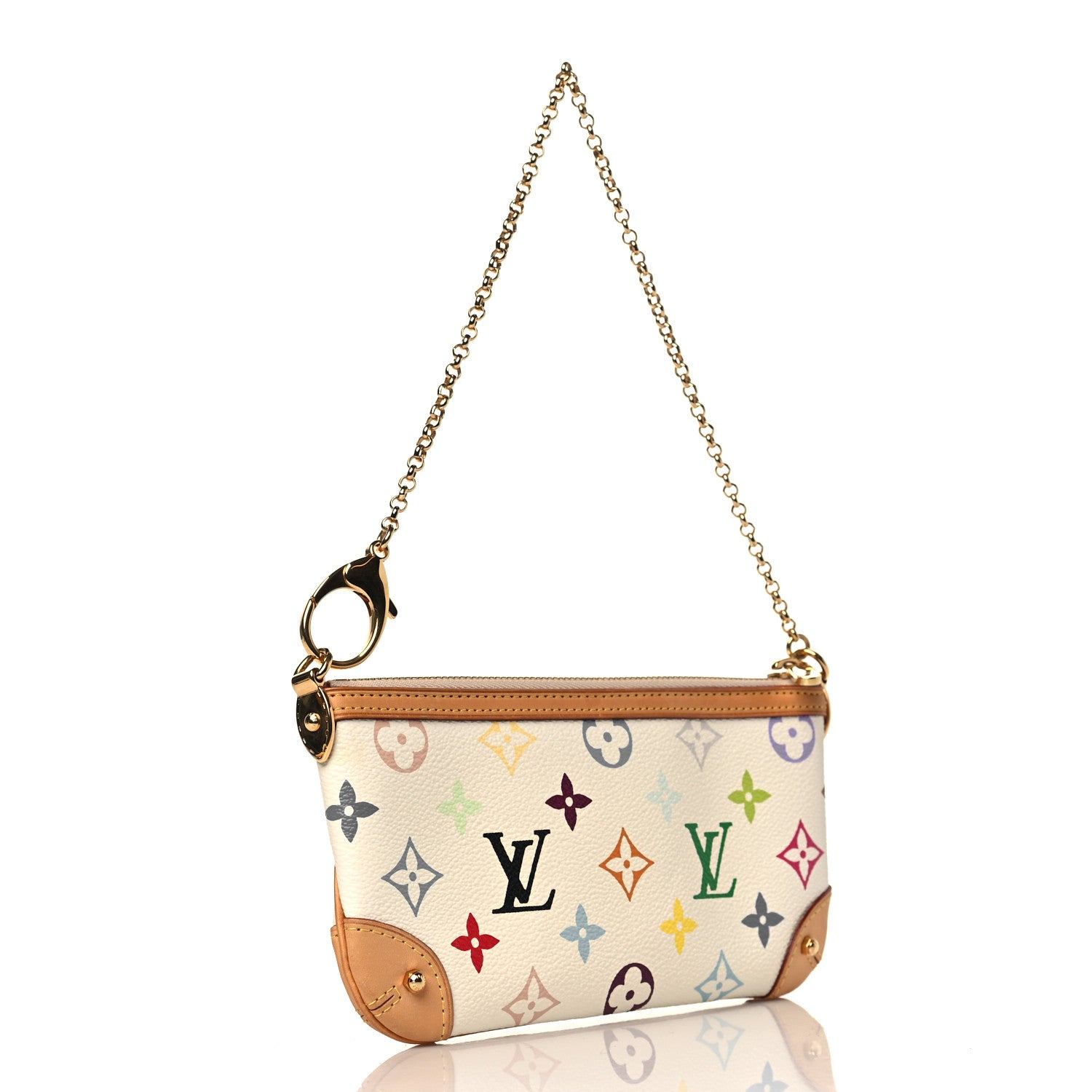 Louis Vuitton Monogram Multicolor Pochette Milla MM White 2 of 7