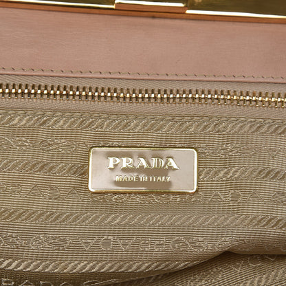 Prada Nappa Dressy Gaufre Framed Tote Cipria 6 of 24