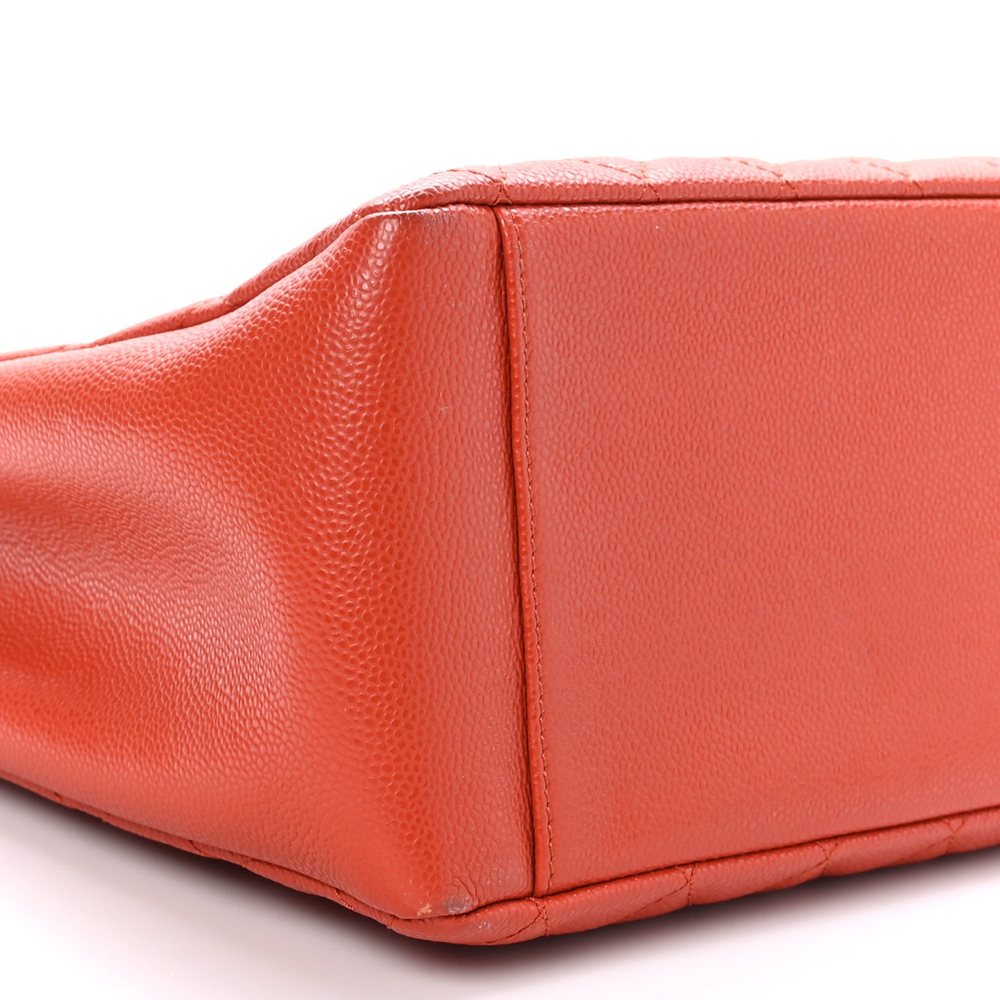 Caviar Quilted Grand Shopping Tote GST Orange
