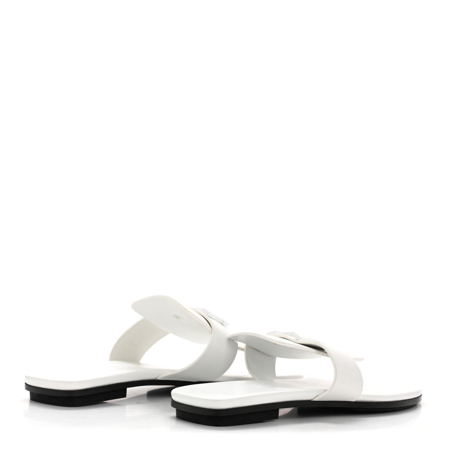 Hermes Calfskin Womens Galerie Sandals 36 White 5 of 11