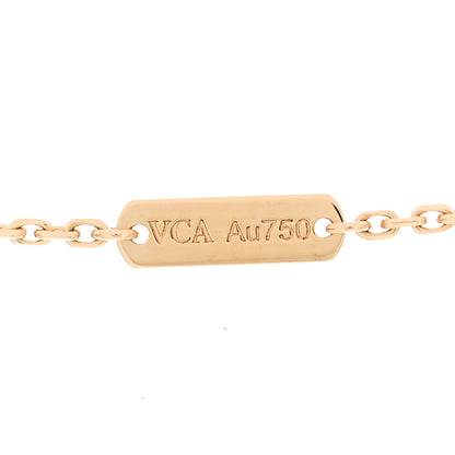 Van Cleef & Arpels 18K Yellow Gold Mother of Pearl Vintage Alhambra Pendant Necklace 6 of 7