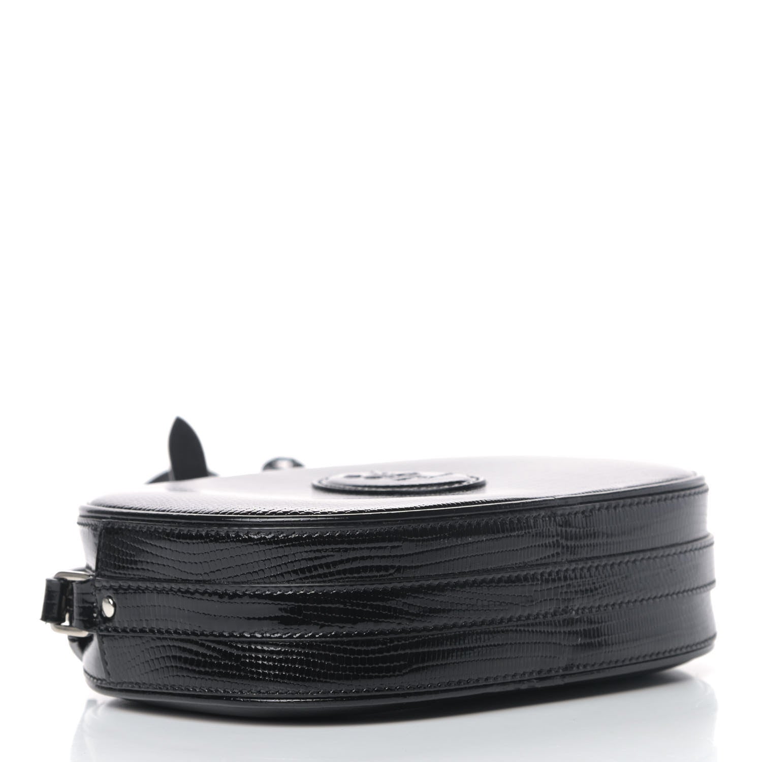 Saint Laurent Calfskin Lizard Embossed Le 61 Camera Bag Black 3 of 4
