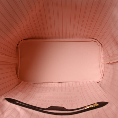 Louis Vuitton Damier Ebene Neo Neverfull MM Rose Ballerine 6 of 10