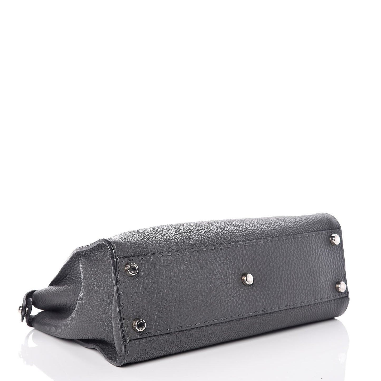 Cuoio Romano Selleria Bi-Color Medium Peekaboo Iconic Satchel Asfalto Latte