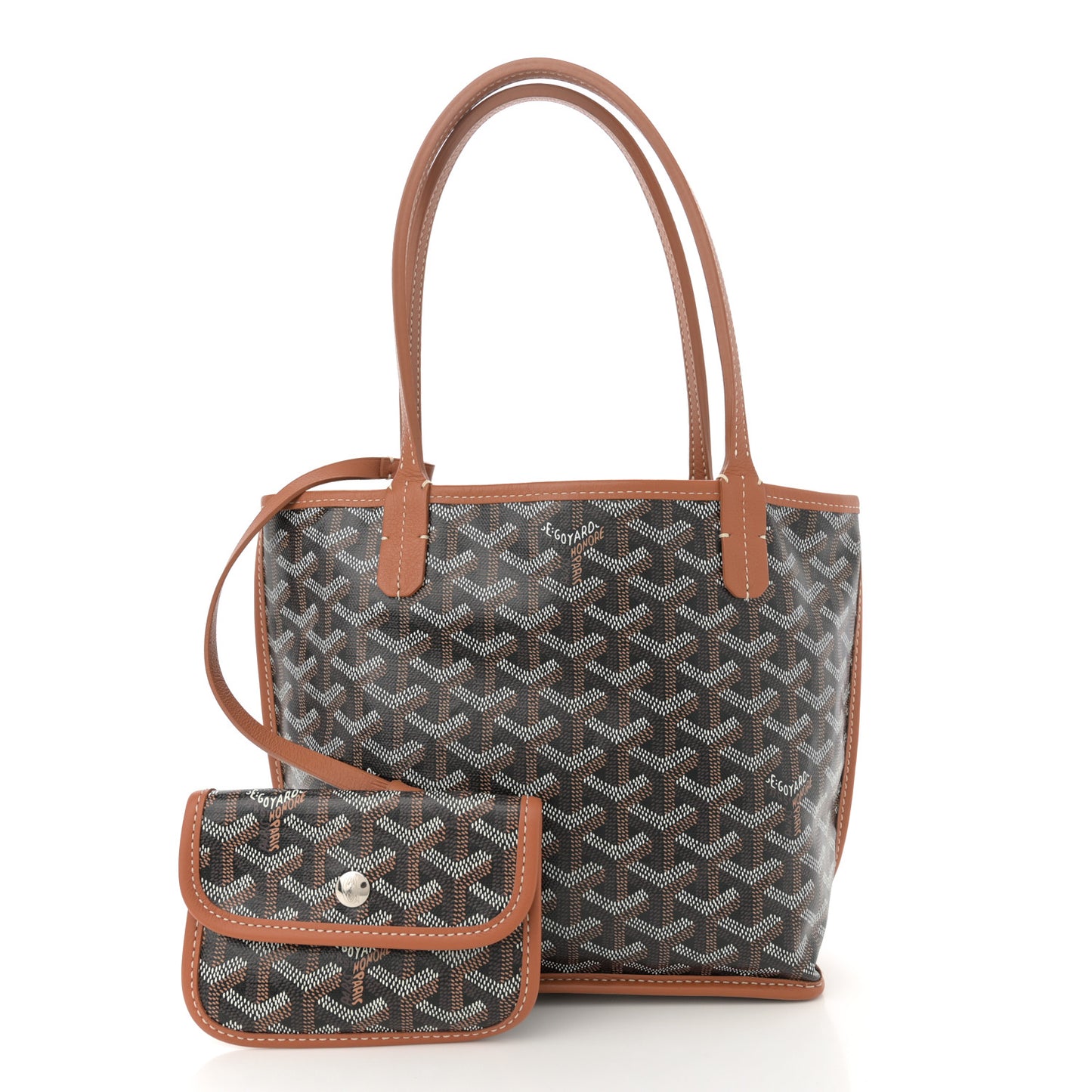 Goyardine Reversible Mini Anjou Black Gold