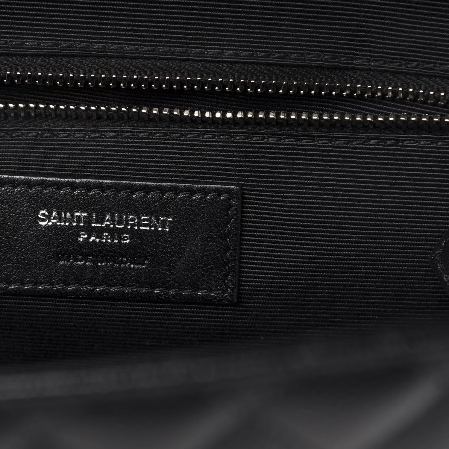 Saint Laurent Grain De Poudre Textured Mixed Matelasse Large Triquilt Monogram Satchel Black 6 of 12
