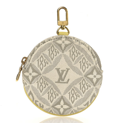 Louis Vuitton Jacquard Since 1854 Round Coin Purse  Beige 1 of 7