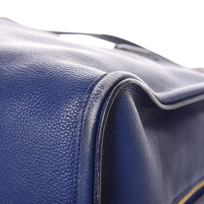 Alexander McQueen Pebbled Calfskin Large Skull Padlock Zip Around Tote Ultramarine 15 of 15