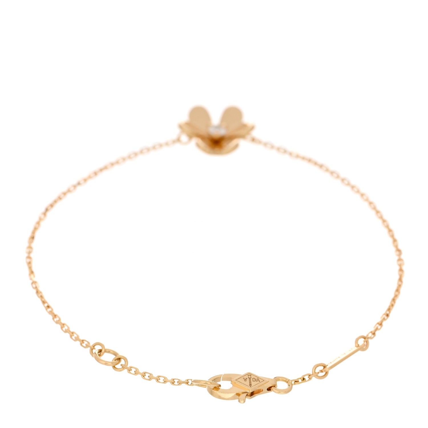 Van Cleef & Arpels 18K Yellow Gold Diamond Mini Frivole Bracelet 2 of 5