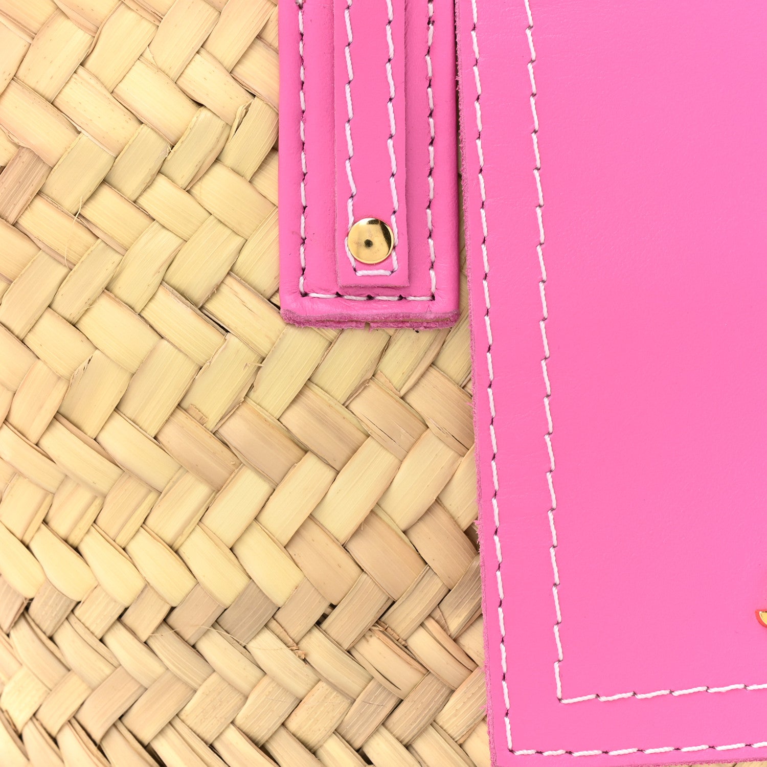 Jacquemus Raffia Le Petit Panier Soli Neon Pink 1492500 – FASHIONPHILE