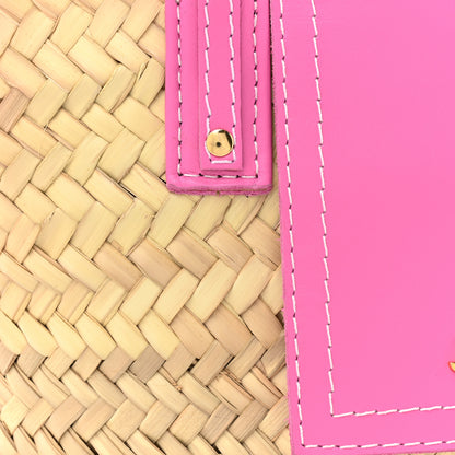 Jacquemus Raffia Le Petit Panier Soli Neon Pink 8 of 14