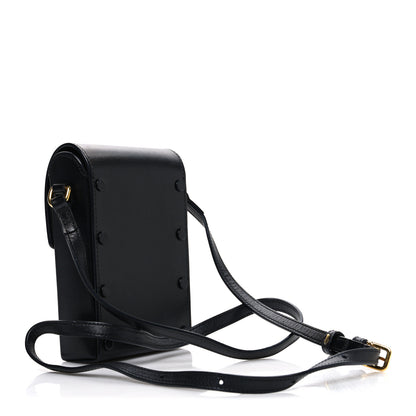 Gucci Boarded Plutone Calfskin Mini Horsebit 1955 Crossbody Bag Black 3 of 10
