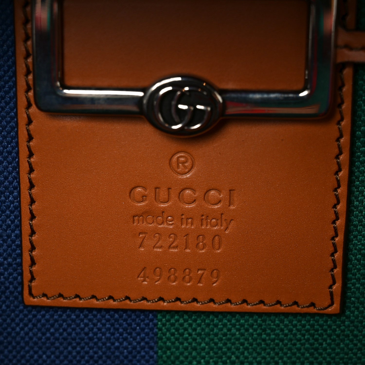 Gucci X DANS LE VERT GG Supreme Monogram Cuoio Web Mini Retro Interlocking G Savoy Top Handle Beauty Case Beige Rosso Ebony Harness  Brown 6 of 10