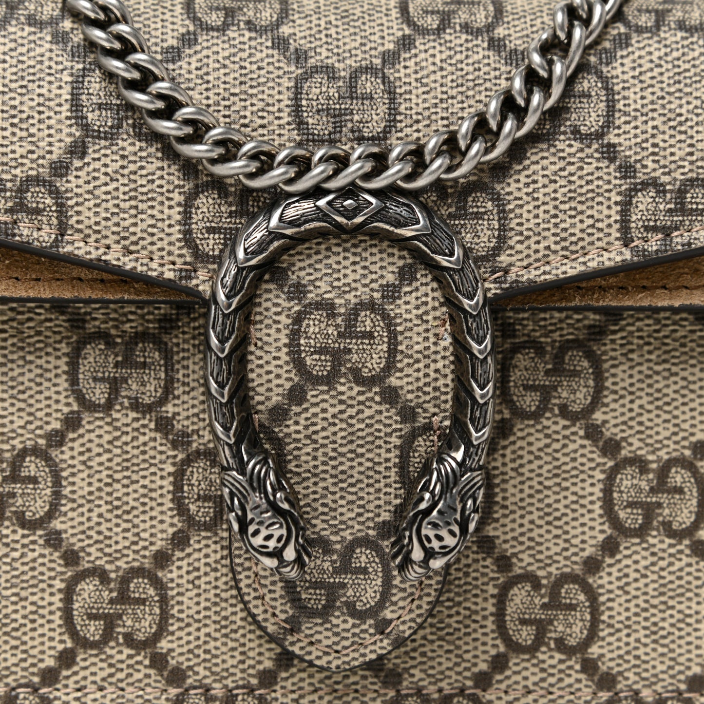 GG Supreme Monogram Super Mini Dionysus Shoulder Bag Taupe