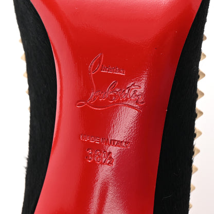 Christian Louboutin Pony Hair Malabar Hill Spikes 70 Pumps 38.5 Black 7 of 8