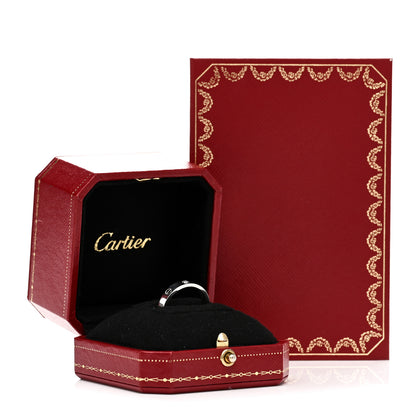 Cartier 18K White Gold Diamond 4mm LOVE Wedding Band Ring 57 8 4 of 4