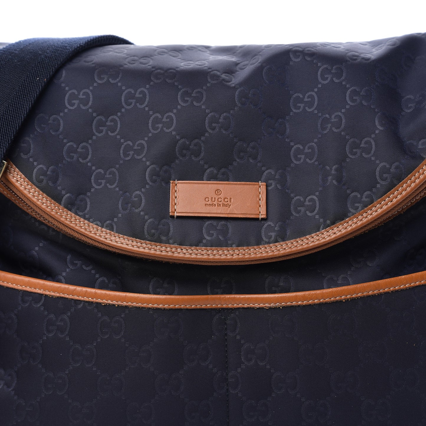 Nylon Monogram Light Diaper Bag Blue