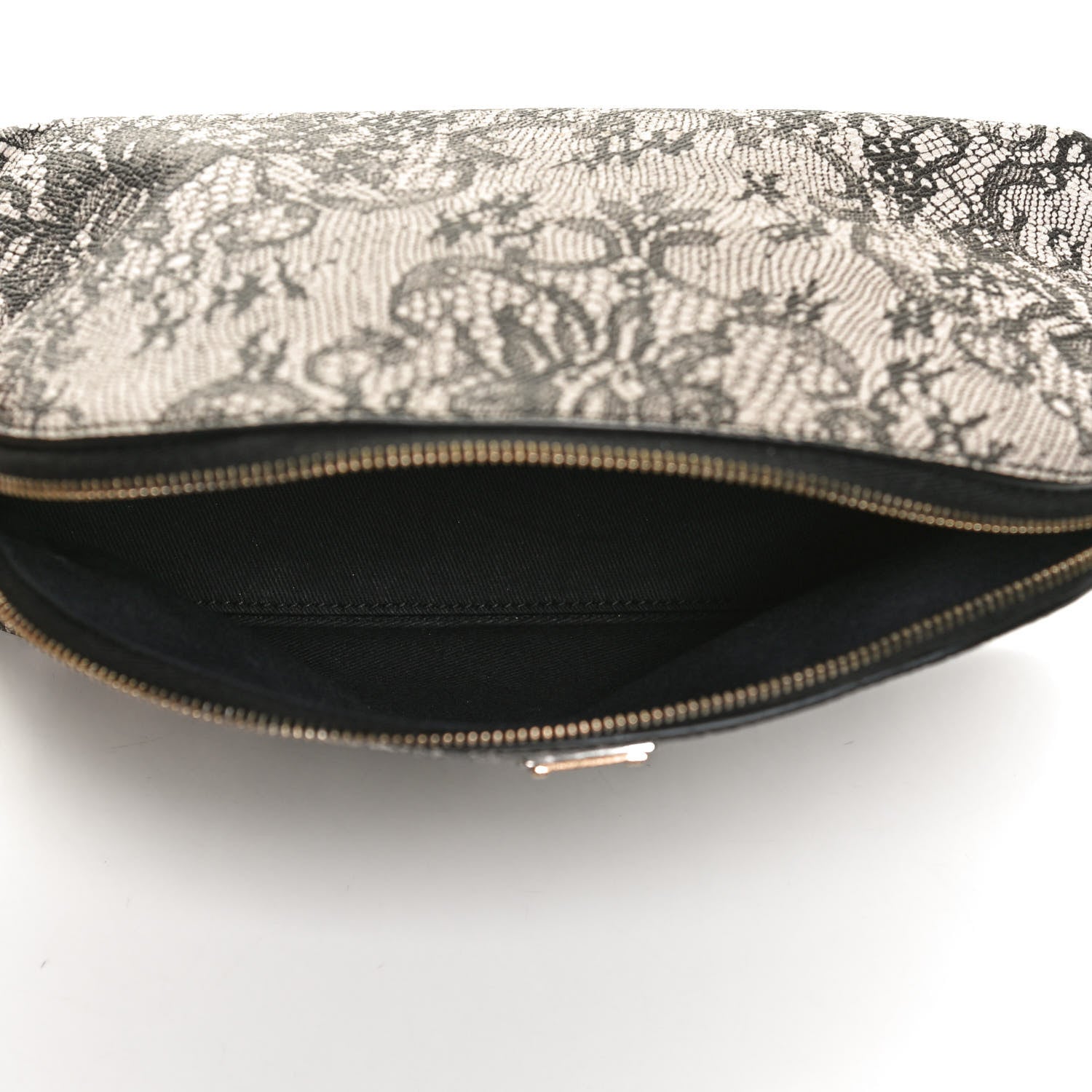 Dolce & Gabbana Dauphine Lace Print Cosmetic Pouch Black 5 of 9