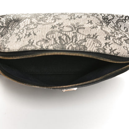 Dolce & Gabbana Dauphine Lace Print Cosmetic Pouch Black 5 of 9