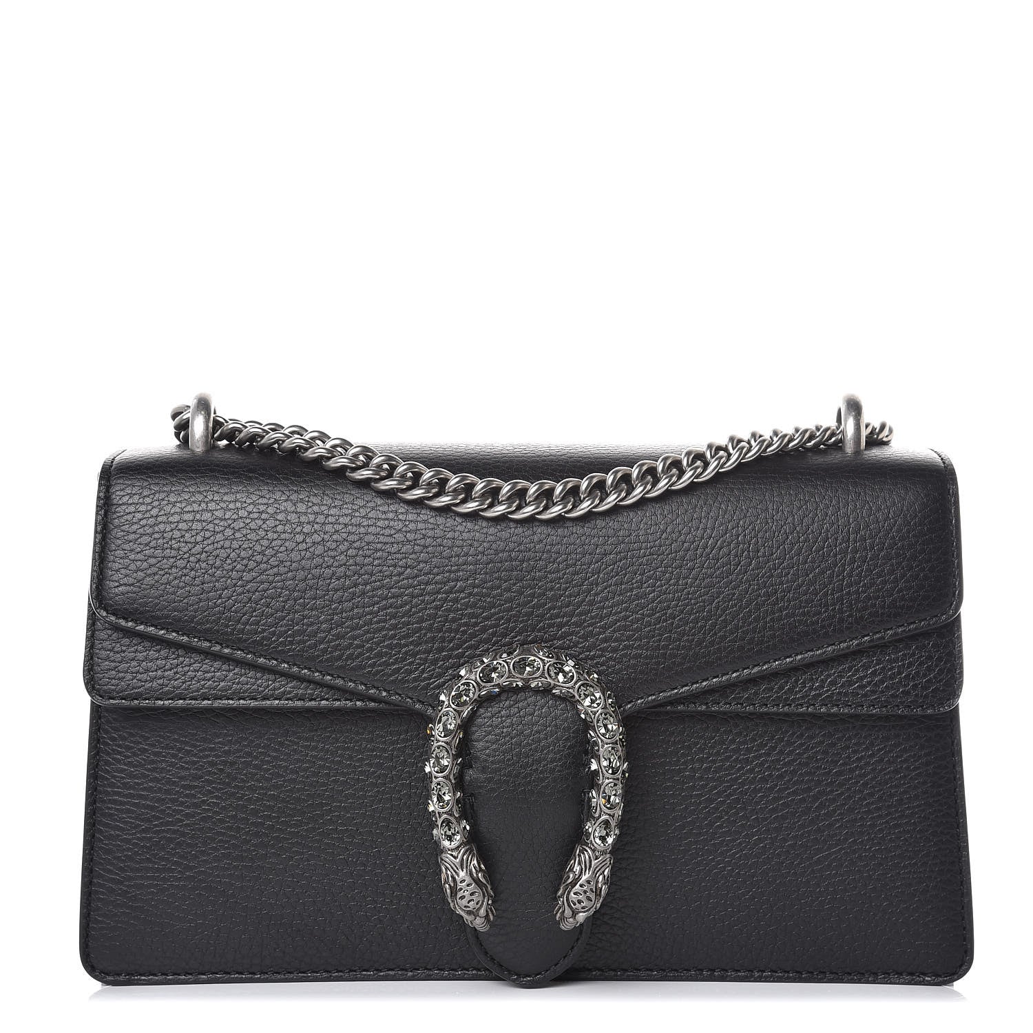 Gucci Pebbled Calfskin Small Dionysus Shoulder Bag Black 1 of 7