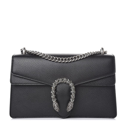 Gucci Pebbled Calfskin Small Dionysus Shoulder Bag Black 1 of 7